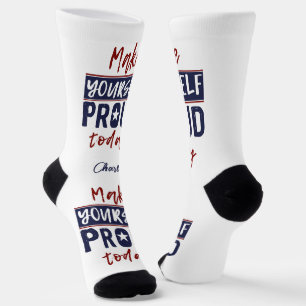Calcetines Nombre personalizado "Make Yourself Proud"