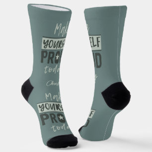 Calcetines Nombre personalizado "Make Yourself Proud"