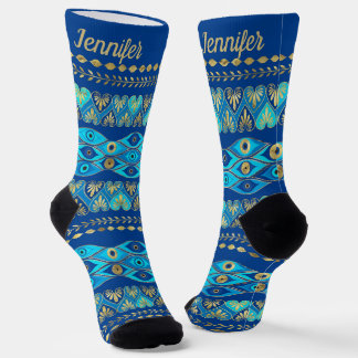 Calcetines Nombre personalizado Ornamento griego del ojo del