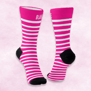 Calcetines Nombre personalizado rosa neón brillante Streetwea
