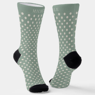 Calcetines Nombre personalizado Sabor claro Polo blanco verde