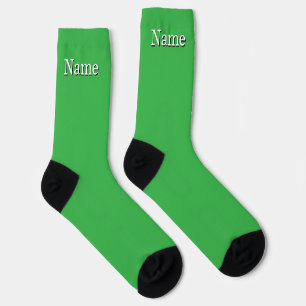 Calcetines Nombre personalizado verde brillante