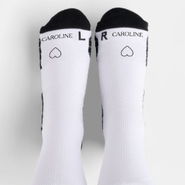 Calcetines Nombre sock personalizado negro&blanco