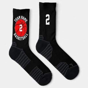 Calcetines Nombre y número del equipo del jugador de balonces
