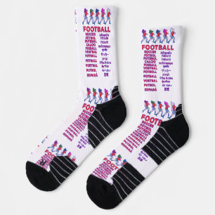 Calcetines Nombres multilingües de mujeres futbolistas para f