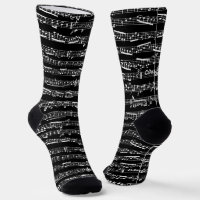 Nota de música negra Socks - notas musicales Socks