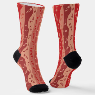 Calcetines Notas de música Bandas verticales