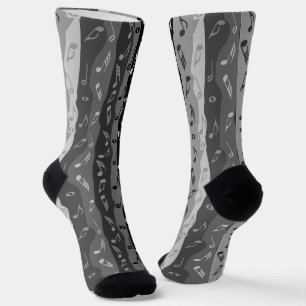 Calcetines Notas de música Bandas verticales