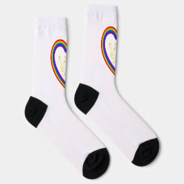 Calcetines Notas musicales en el arcoiris, Socks de tripulaci