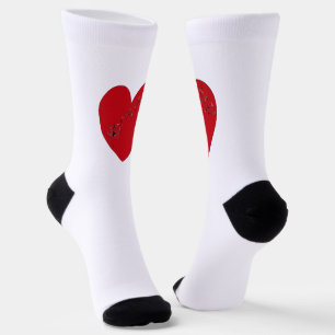 Calcetines Notas musicales en el corazón