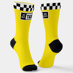 Calcetines Novedad Amarilla de Taxi Off Duty