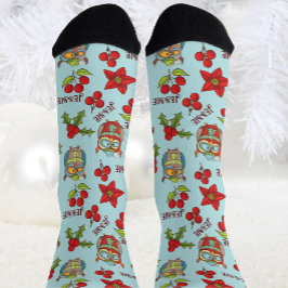 Calcetines Novedad de Navidades de nombres personalizados de 