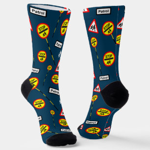 Calcetines Novedad Lollipop de Patrulla de Cruce Escolar