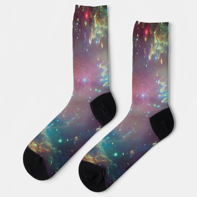 Calcetines novedosos de cúmulo estelar de espacio  (Izquierda)