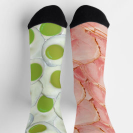 Calcetines novedosos de Huevos Verdes y Jamón