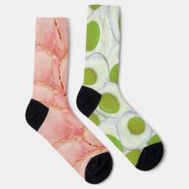 Calcetines novedosos de Huevos Verdes y Jamón
