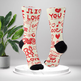 Calcetines Novelita de Te Amo 