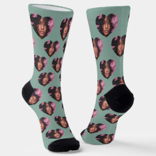 Calcetines Novia Personalizada Cara de Corazón