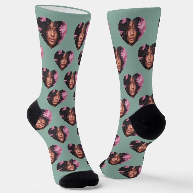 Calcetines Novia Personalizada Cara de Corazón (Angular)