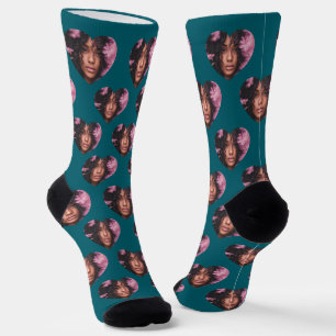 Calcetines Novia Personalizada Cara de Corazón