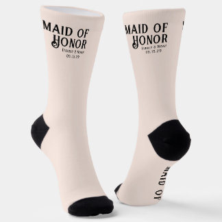 Calcetines Novia y novio con Boda con dama de honor