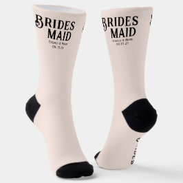 Calcetines Novia y novio con Boda de la dama de honor