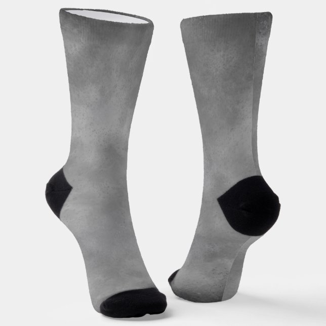 Calcetines Nube de tormenta monocromática gris (Angular)