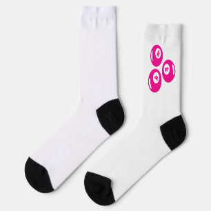 Calcetines Número de la Suerte 4 Bolas Rosas