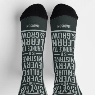 Calcetines NUNCA RENUNCIAR AL nombre personalizado