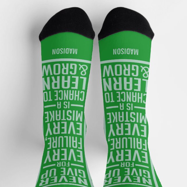 Calcetines NUNCA RENUNCIAR AL nombre personalizado (Arriba)