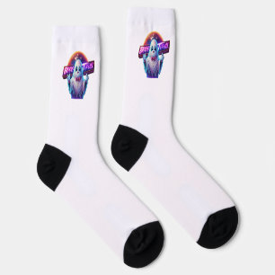 Calcetines Obra artística de Fantasma Retro Cute Halloween -