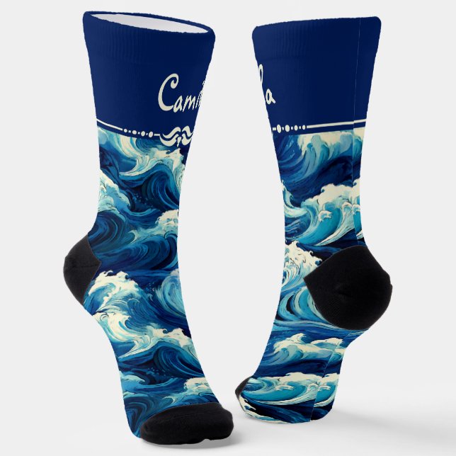 Calcetines Océano azul zafiro (Angular)
