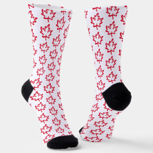 Calcetines ¡Oh Canadá! Hoja de Arce Roja Canadiense Moderna O