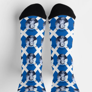 Calcetines Oidhche Bhlas Burns Gaélico Azul y Saltire