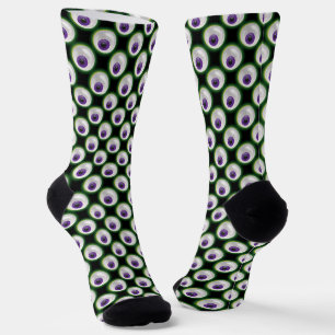 Calcetines Ojo flotante de zombie, monstruo de Halloween