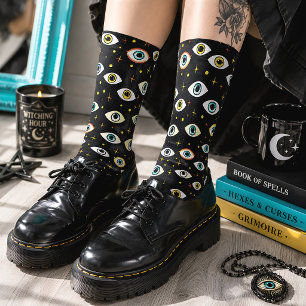 Calcetines Ojos espeluznantes gótico espeluznante Halloween