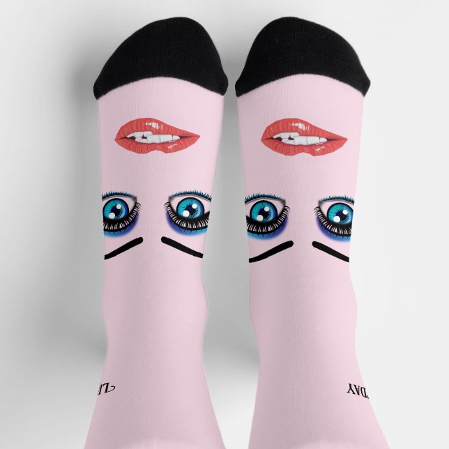 Calcetines Ojos y labios de mujeres (Arriba)