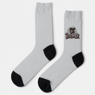 Calcetines Ok Boomer en grafiti negro
