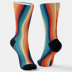 Calcetines Olas Vintage Retro Coloridas