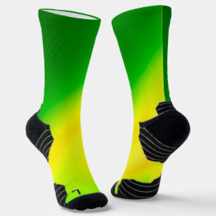 Calcetines Ombre Moonlight Doble Stripe Verde Amarillo