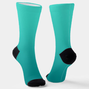 Calcetines Ombre Verde azulado turquesa Minimalista moderno