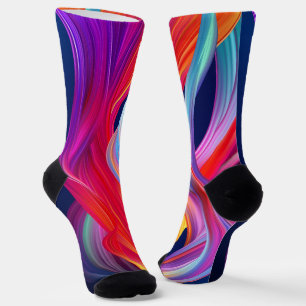 Calcetines Ondas arcoiris coloridas