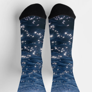 Calcetines Ondas espumosas en aguas azules profundas
