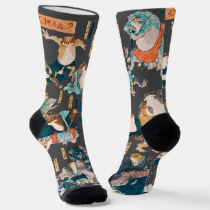 Calcetines Ondulaciones ukiyo-e de rana japonesa