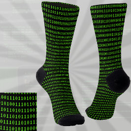 Calcetines Ones y Zeroes codificando el verde en programadore