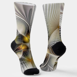 Calcetines Optical Illusion Abstract 3D Fractal With Depth