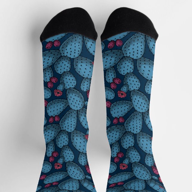 Calcetines Opuntia floreciente (Arriba)