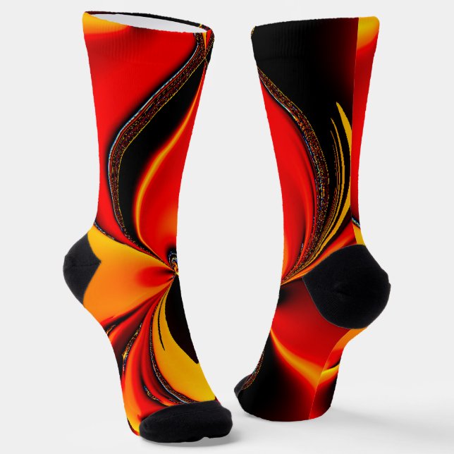 Calcetines Orange Fury Fractal  (Angular)