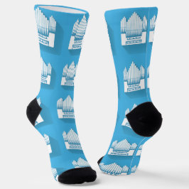Calcetines Organista Pipes Azul y Blanco Actuación TicToc