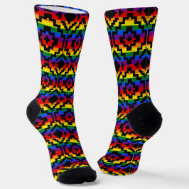 Calcetines Orgullo arcoiris LGBTQ geométrico